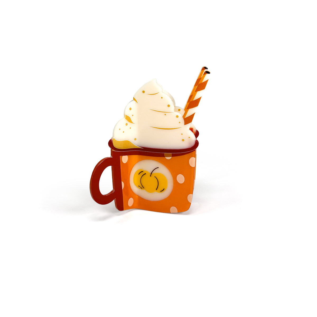 Pumpkin Spice Latte Hair Claw Clip – Cozy & Festive Fall Accessory