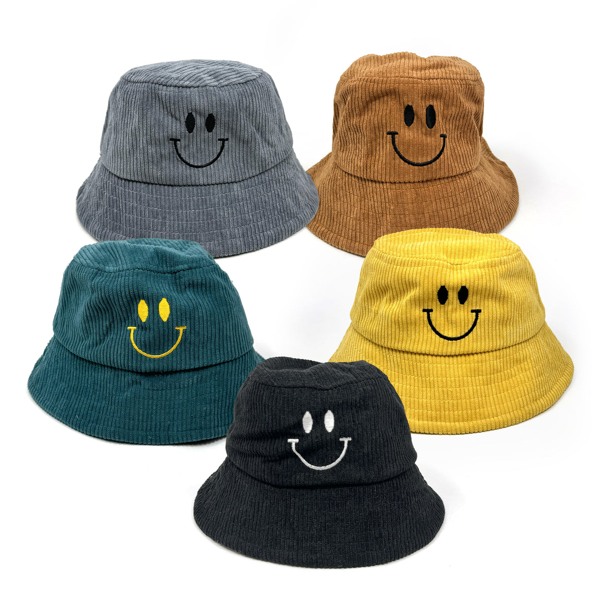 Smiley face bucket sales hat