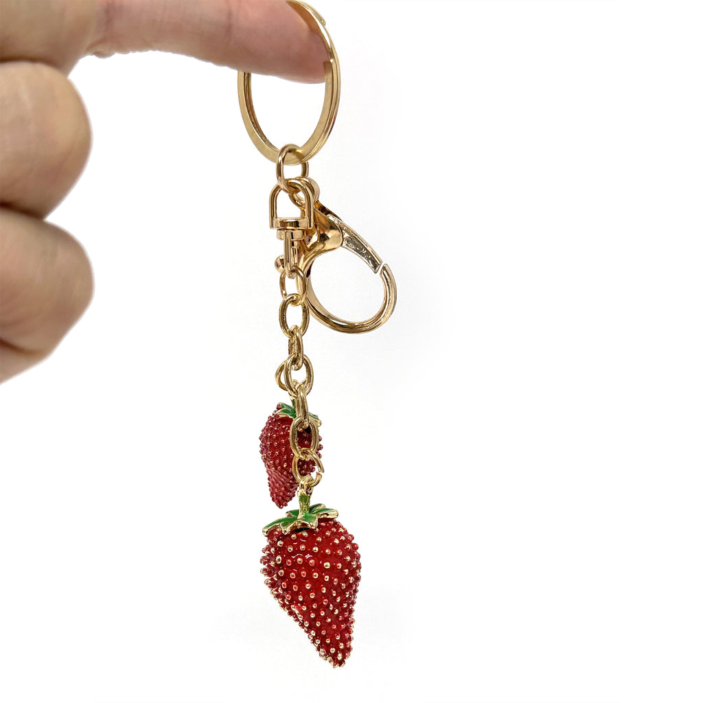 Double Strawberry 🍓🍓 Key Chain/ Bag Charm/ Zipper Pull