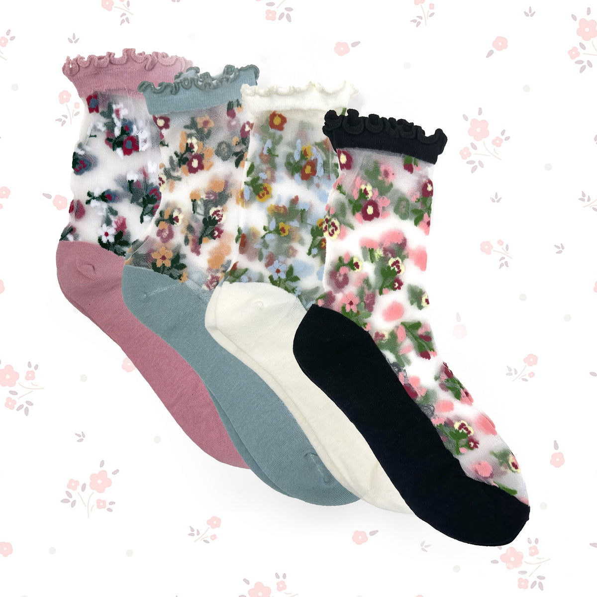 Dolores Floral Socks  Rainbow Unicorn Birthday Surprise