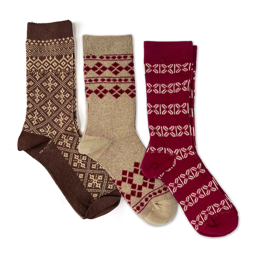 Winter Geometric Sock Assortment