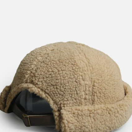 Shearling Fuzzy Brimless Cap