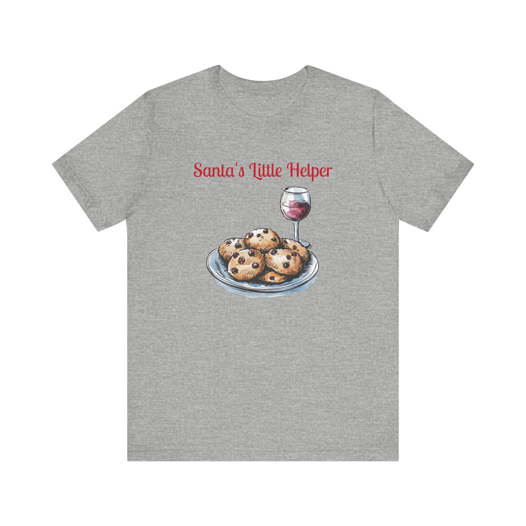 Santa’s Little Helper Cookies & Wine T-Shirt – Fun Christmas Tee for the Holidays