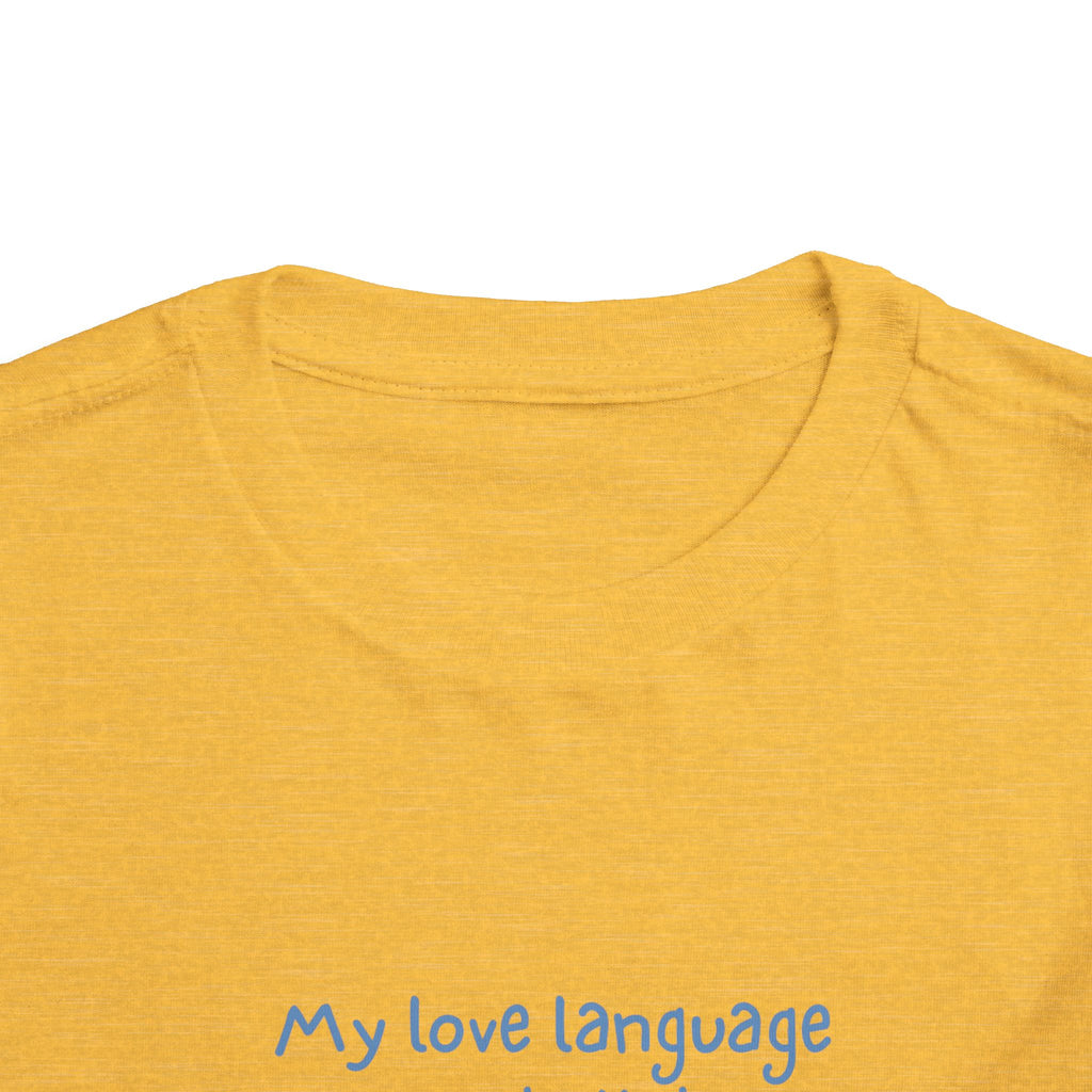 "My Love Language is Challah Holiday Hanukkah Toddler T-Shirt – Festive Jewish Holiday Tee"