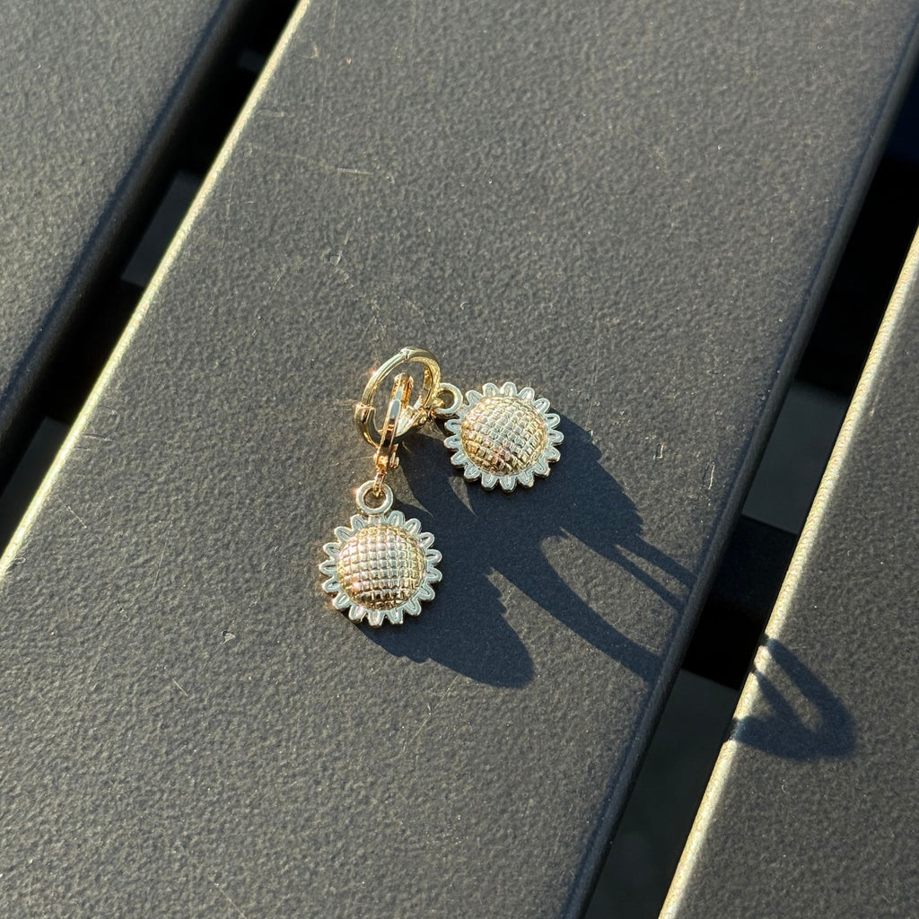 Mini Charm Hoop Earrings – Banana, Moon, Sunflower, Strawberry, Cactus & More