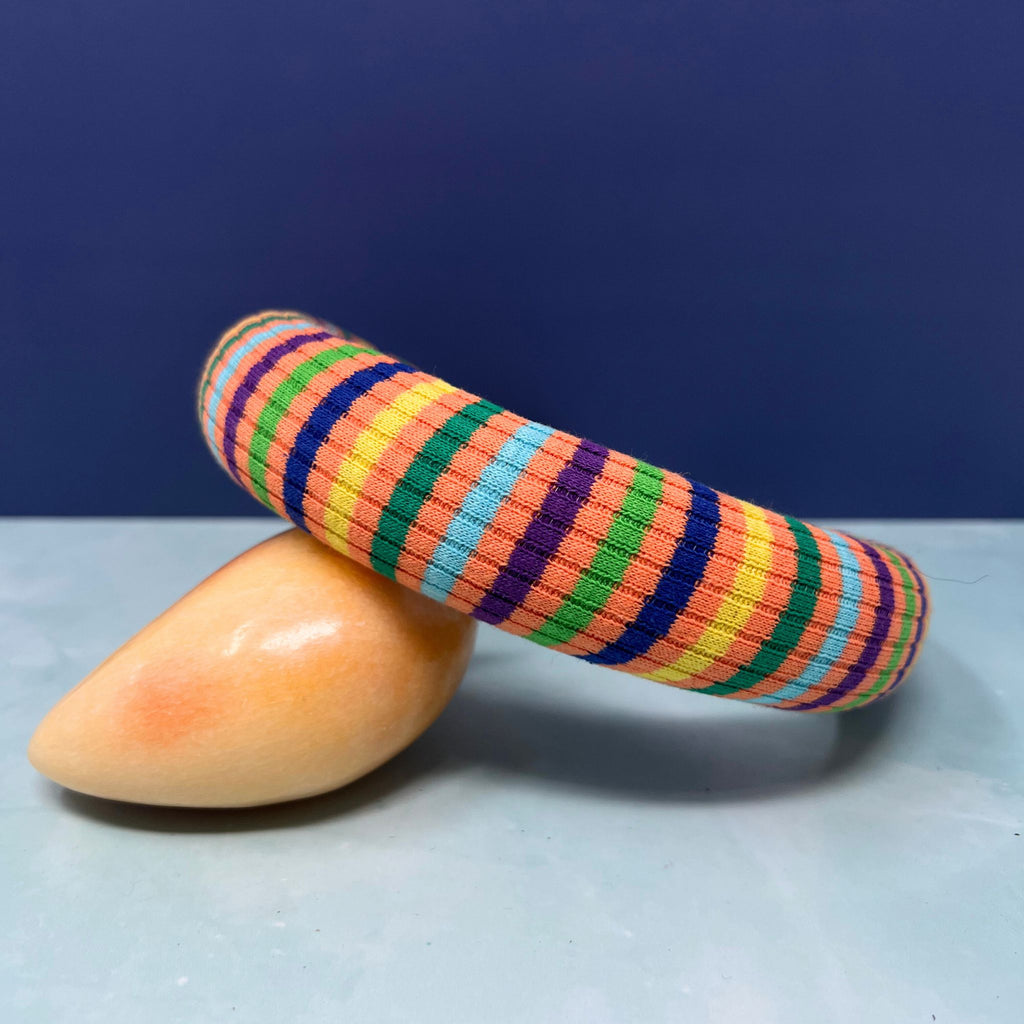 Bold Rainbow Lara Stripe Fabric Headbands – Assorted Colors