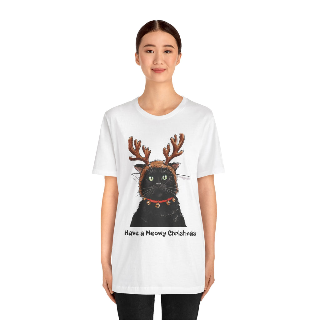 Meowy Christmas Cat Holiday T-Shirt – Festive Cat Lover’s Christmas Tee