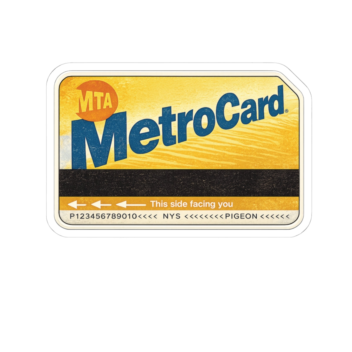 MTA Card Vinyl Sticker | Rainbow Unicorn Birthday Surprise