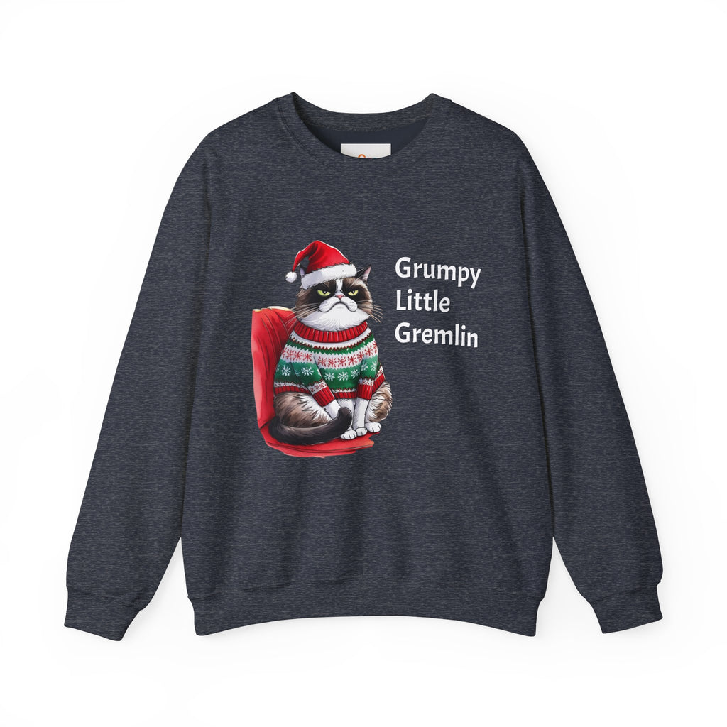 Grumpy Little Gremlin Grumpy Cat in Christmas Sweater Sweatshirt