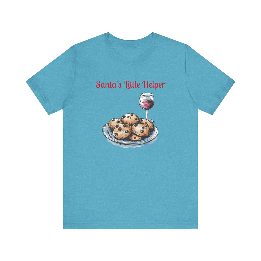 Santa’s Little Helper Cookies & Wine T-Shirt – Fun Christmas Tee for the Holidays