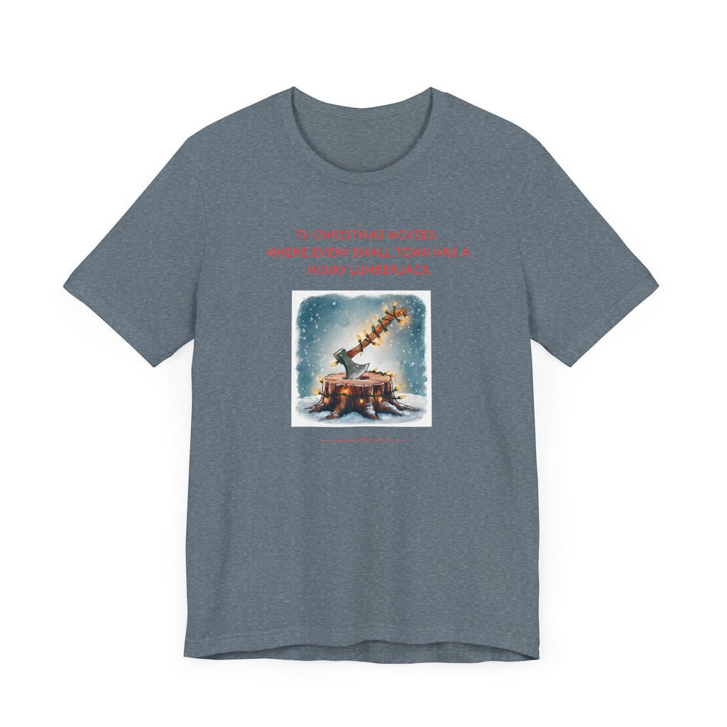 "TV Hallmark Christmas Movie Inspired Lumberjack T-Shirt – Unisex Holiday Tee"