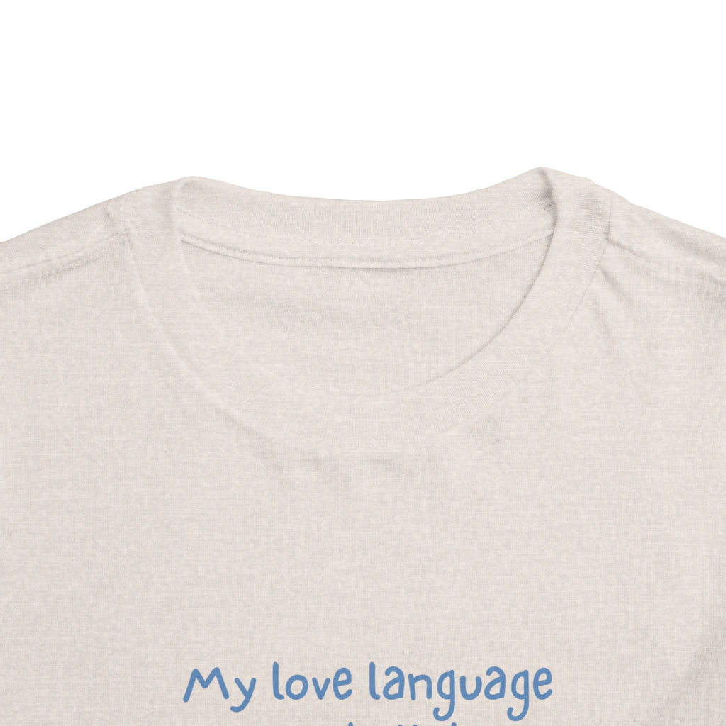 "My Love Language is Challah Holiday Hanukkah Toddler T-Shirt – Festive Jewish Holiday Tee"