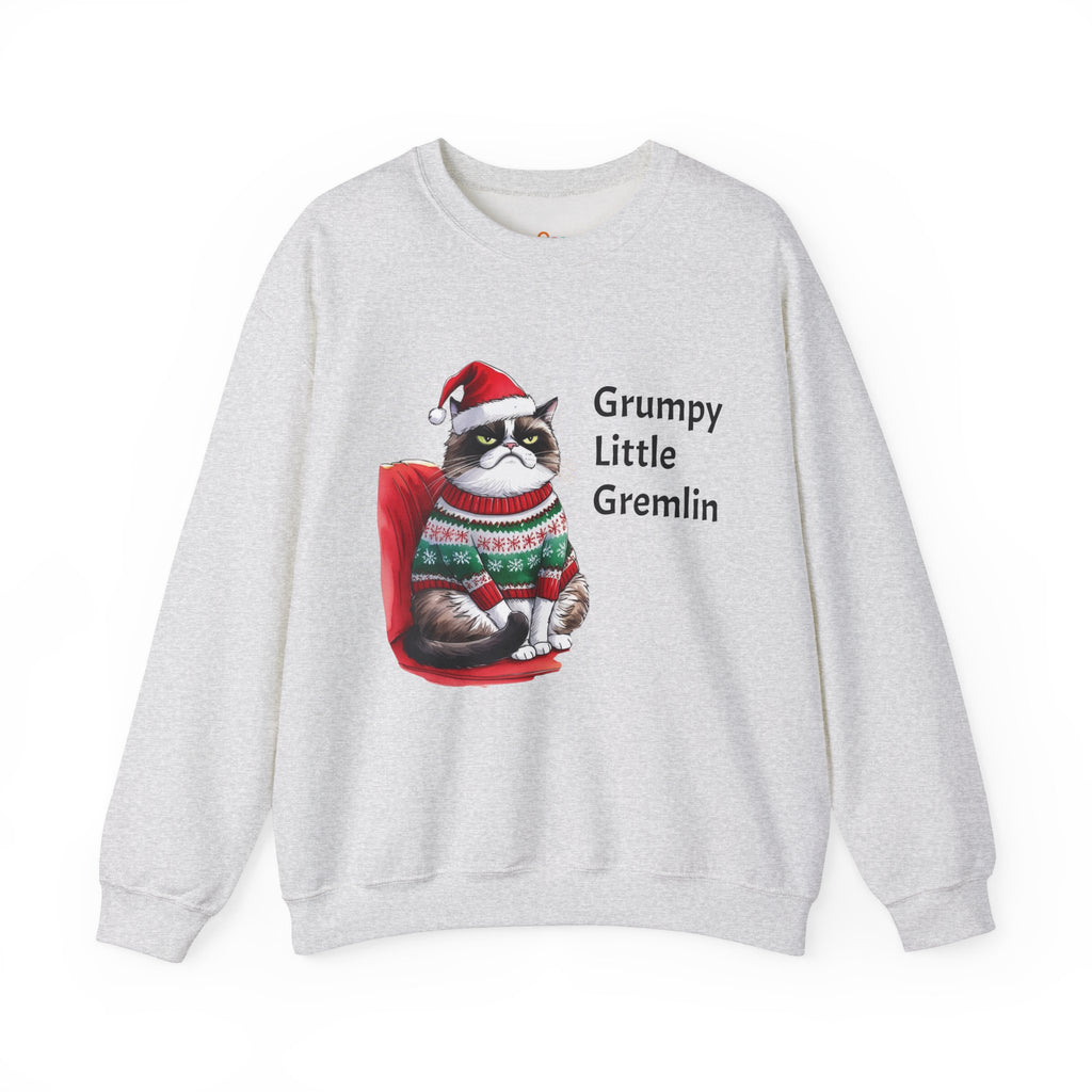 Grumpy Little Gremlin Grumpy Cat in Christmas Sweater Sweatshirt