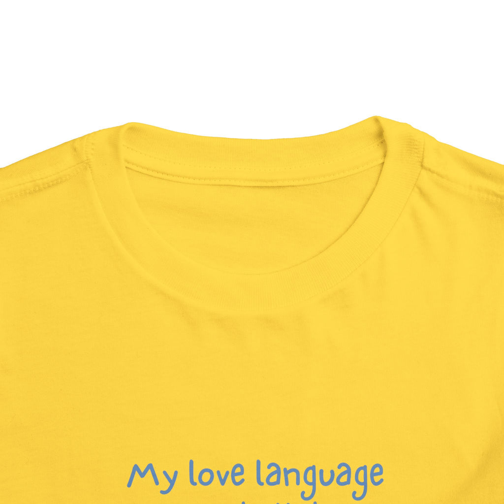 "My Love Language is Challah Holiday Hanukkah Toddler T-Shirt – Festive Jewish Holiday Tee"