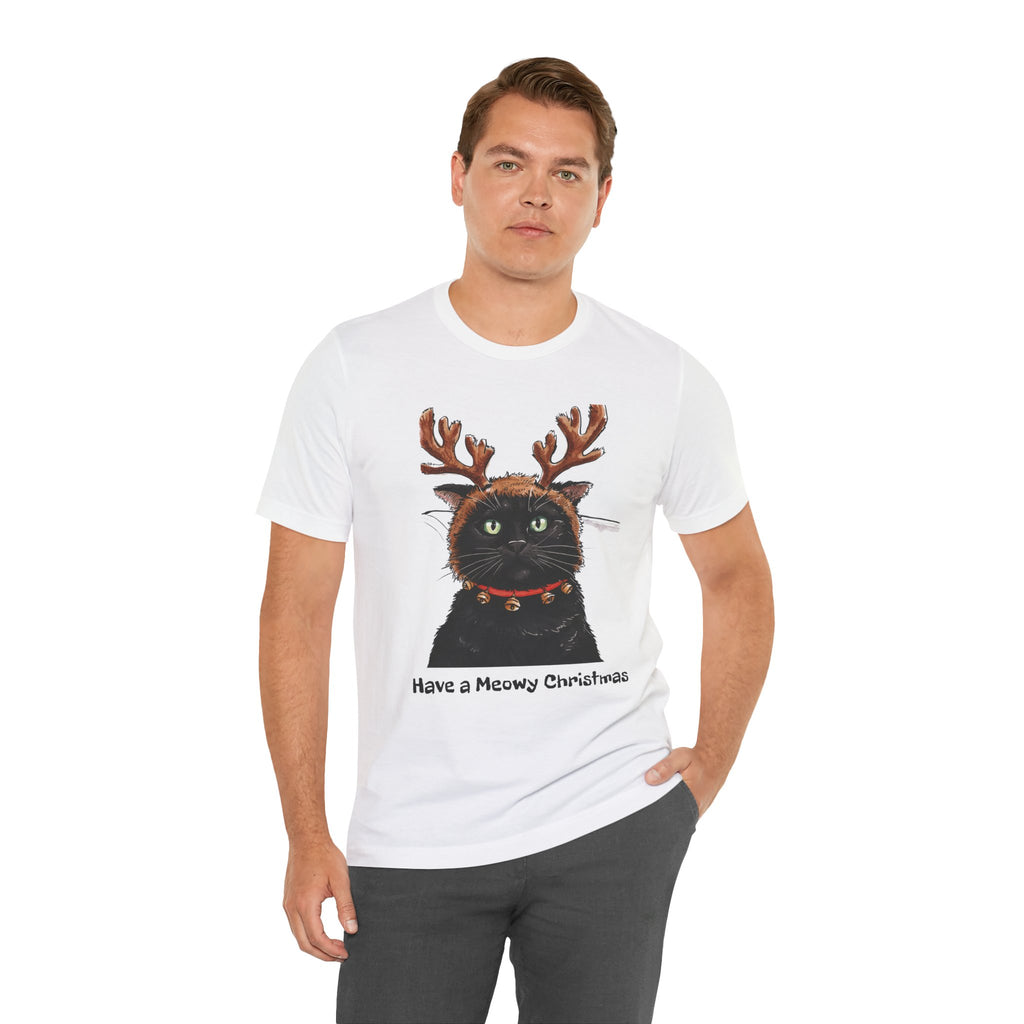 Meowy Christmas Cat Holiday T-Shirt – Festive Cat Lover’s Christmas Tee