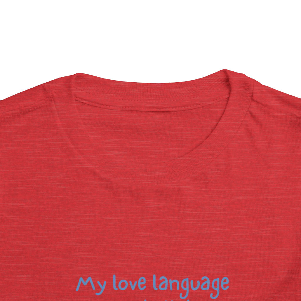 "My Love Language is Challah Holiday Hanukkah Toddler T-Shirt – Festive Jewish Holiday Tee"