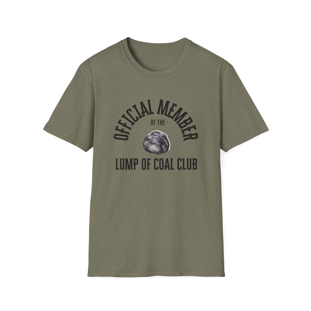 "Official Member of the Lump of Coal Club Unisex T-Shirt – Naughty List Holiday Shirt"