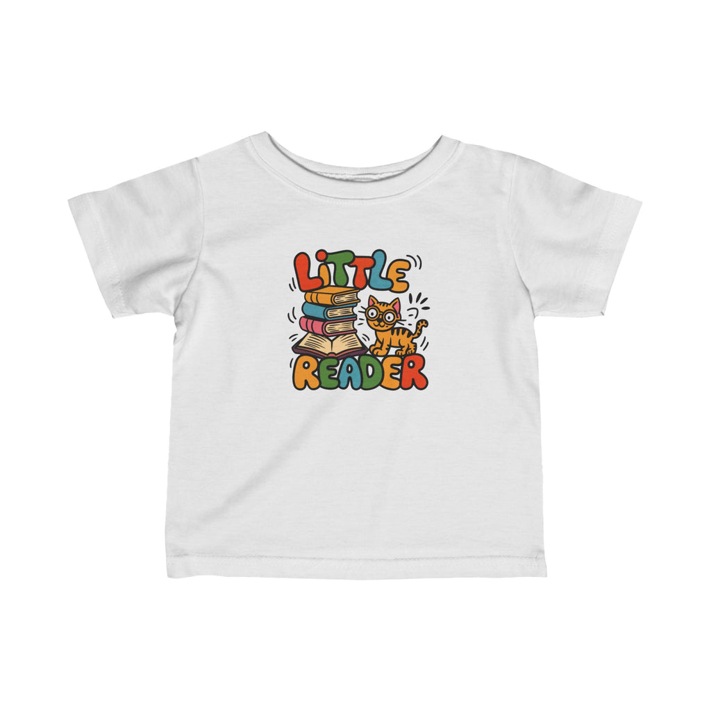 "Little Reader" Toddler Kids T Shirt - Infant Fine Jersey Tee