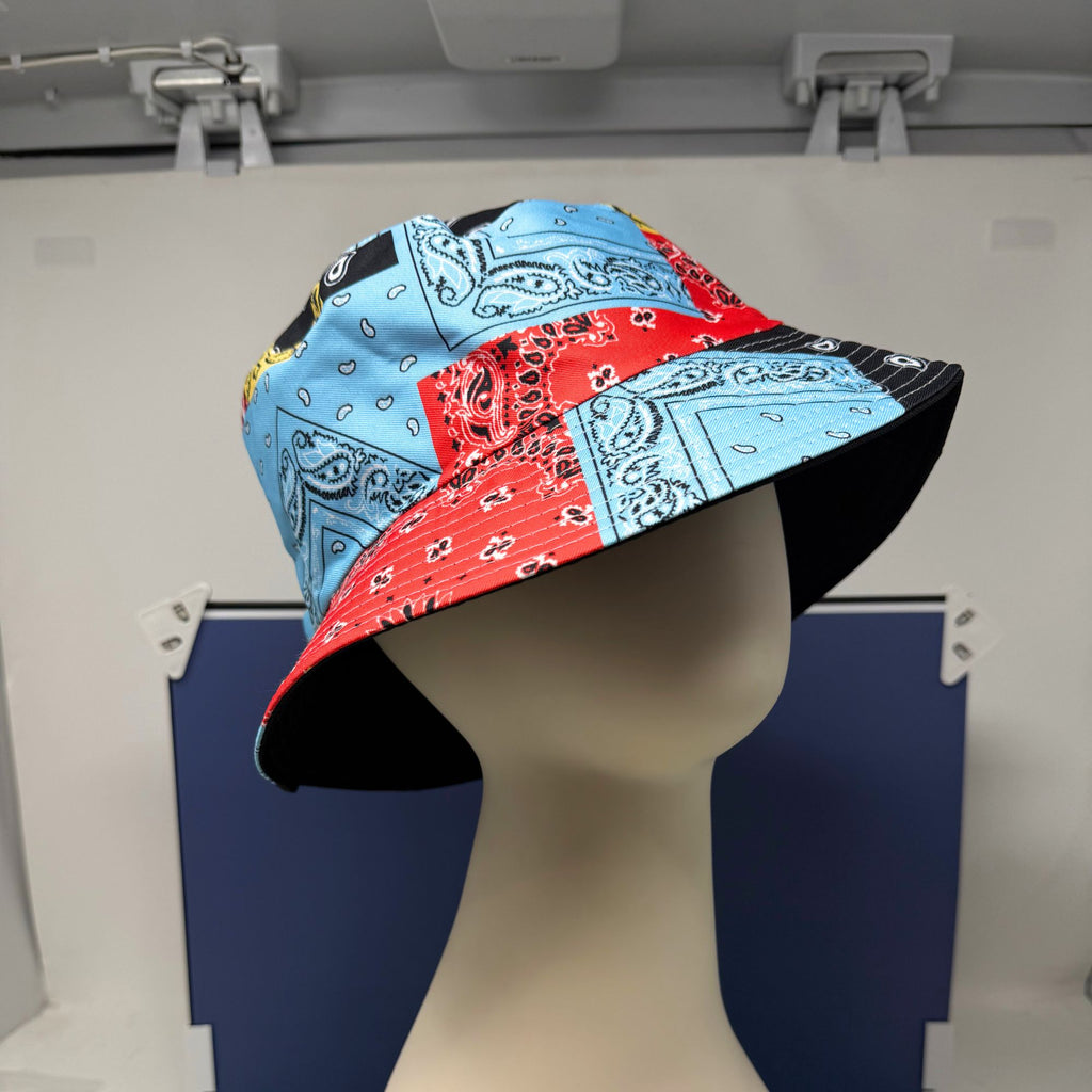 Bandana Print  Riley Bucket Hat – Unisex Cotton Spring/Summer Hat