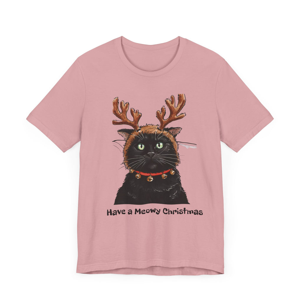 Meowy Christmas Cat Holiday T-Shirt – Festive Cat Lover’s Christmas Tee