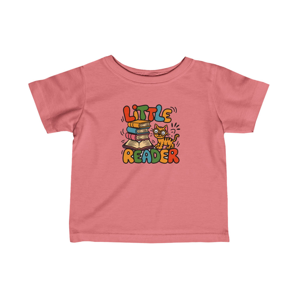 "Little Reader" Toddler Kids T Shirt - Infant Fine Jersey Tee