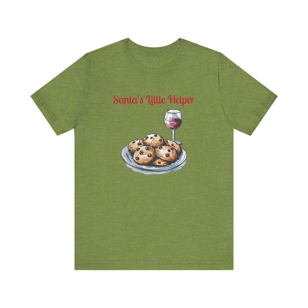 Santa’s Little Helper Cookies & Wine T-Shirt – Fun Christmas Tee for the Holidays