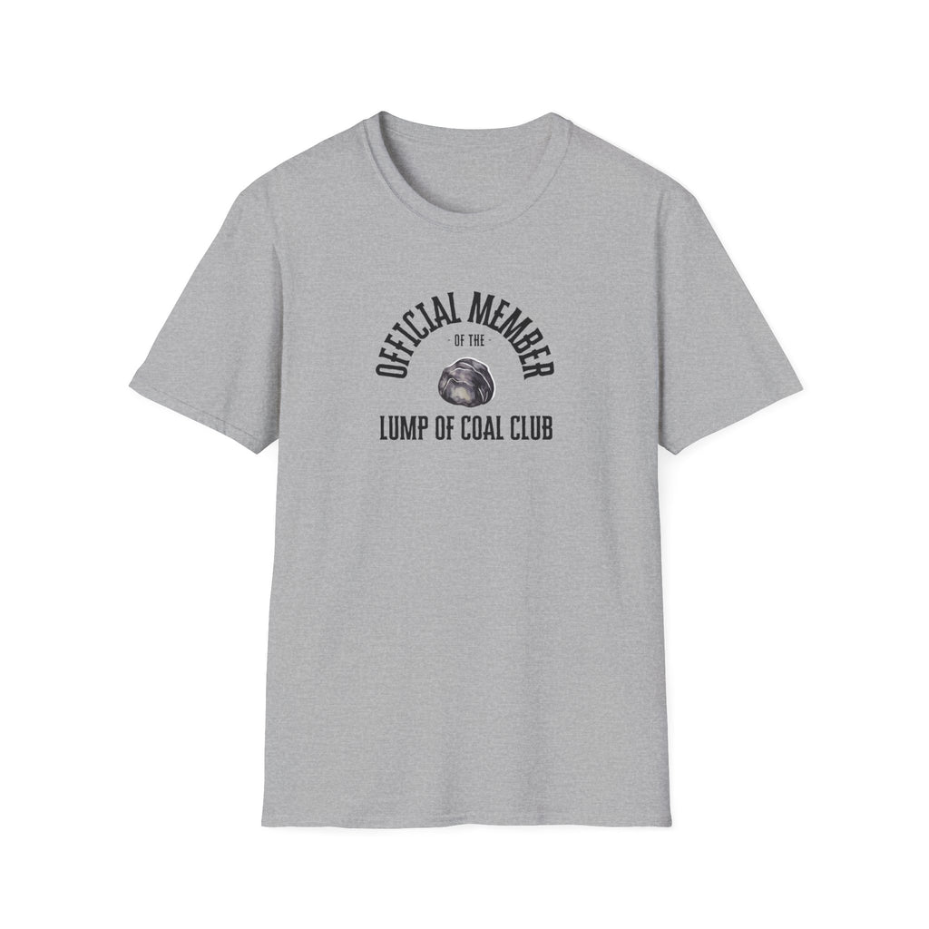 "Official Member of the Lump of Coal Club Unisex T-Shirt – Naughty List Holiday Shirt"