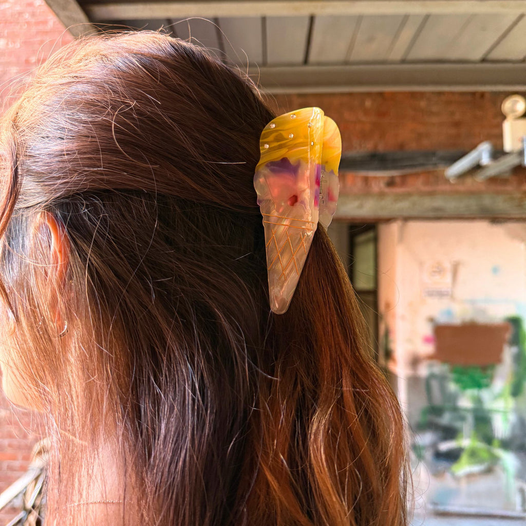 Double Scoop Ice Cream Hair Claw Clip – Foodie Sweet Beach Accessory