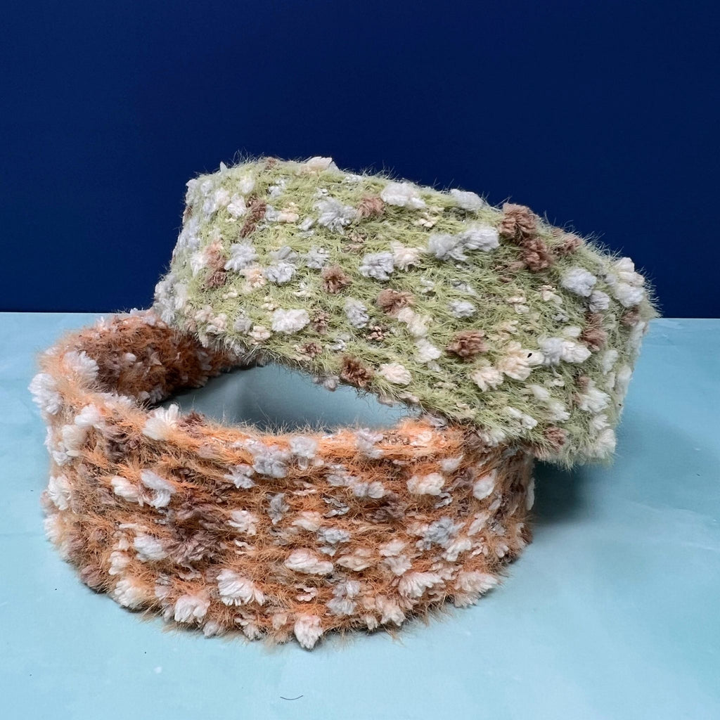 Shaggy Pom Pom Textured Fabric Headband