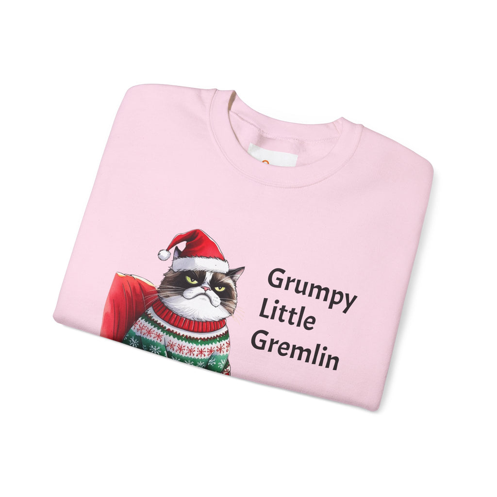 Grumpy Little Gremlin Grumpy Cat in Christmas Sweater Sweatshirt