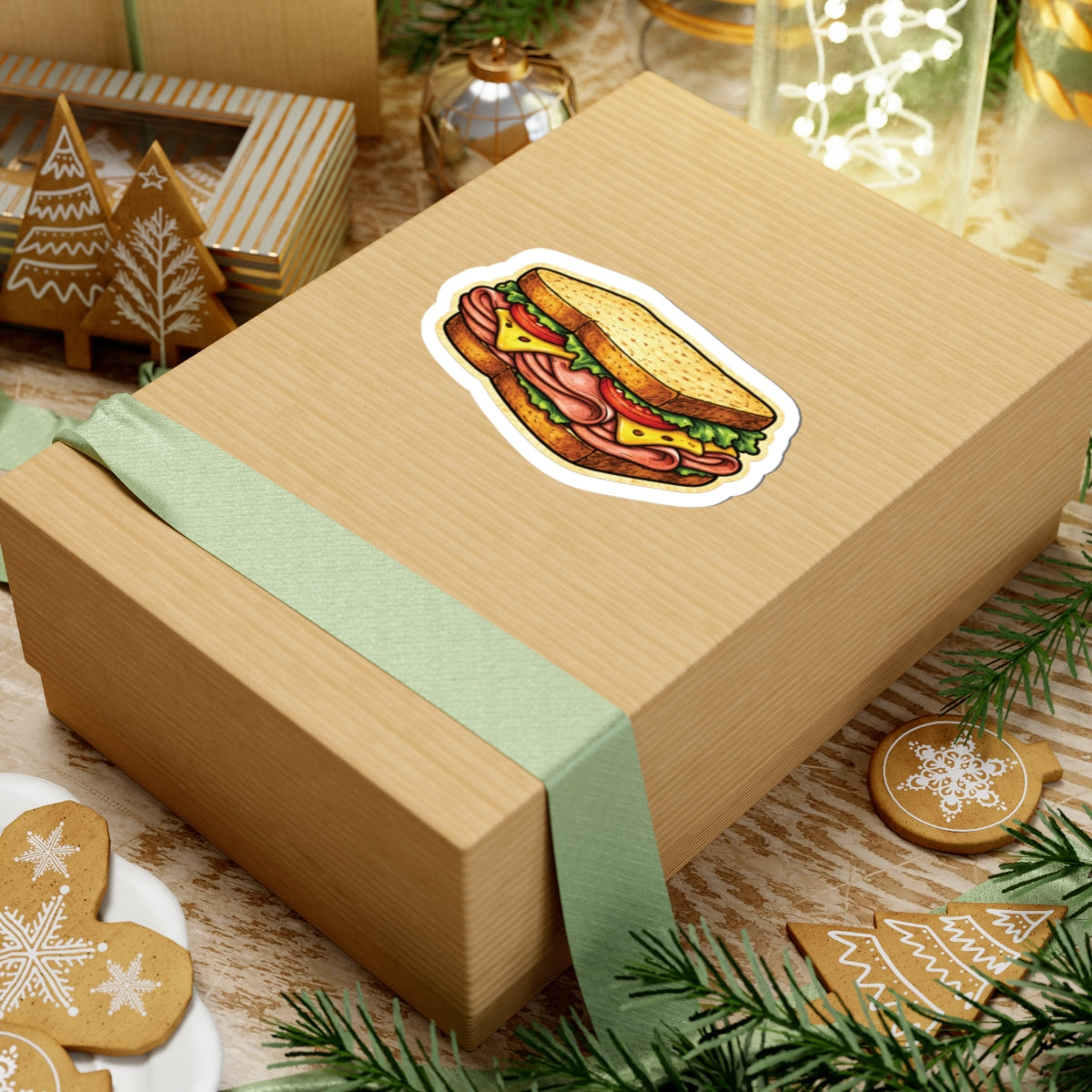 Ham Sandwich Vinyl Sticker | Rainbow Unicorn Birthday Surprise