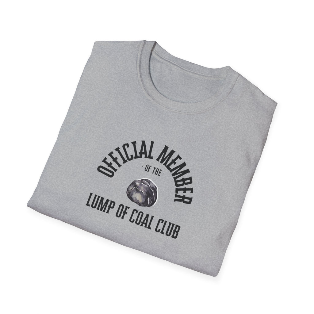 "Official Member of the Lump of Coal Club Unisex T-Shirt – Naughty List Holiday Shirt"