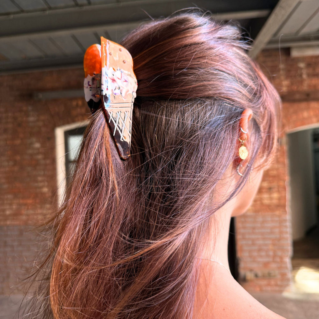 Double Scoop Ice Cream Hair Claw Clip – Foodie Sweet Beach Accessory