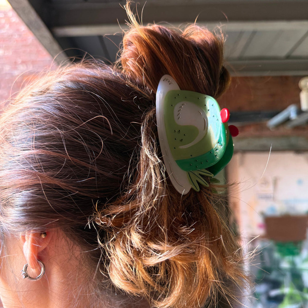 Matcha Swiss Roll Hair Clip – Strong Hold, Cute Style