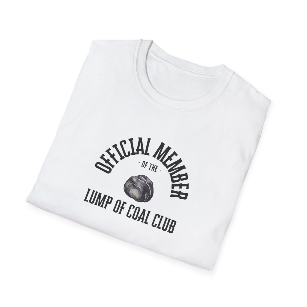 "Official Member of the Lump of Coal Club Unisex T-Shirt – Naughty List Holiday Shirt"