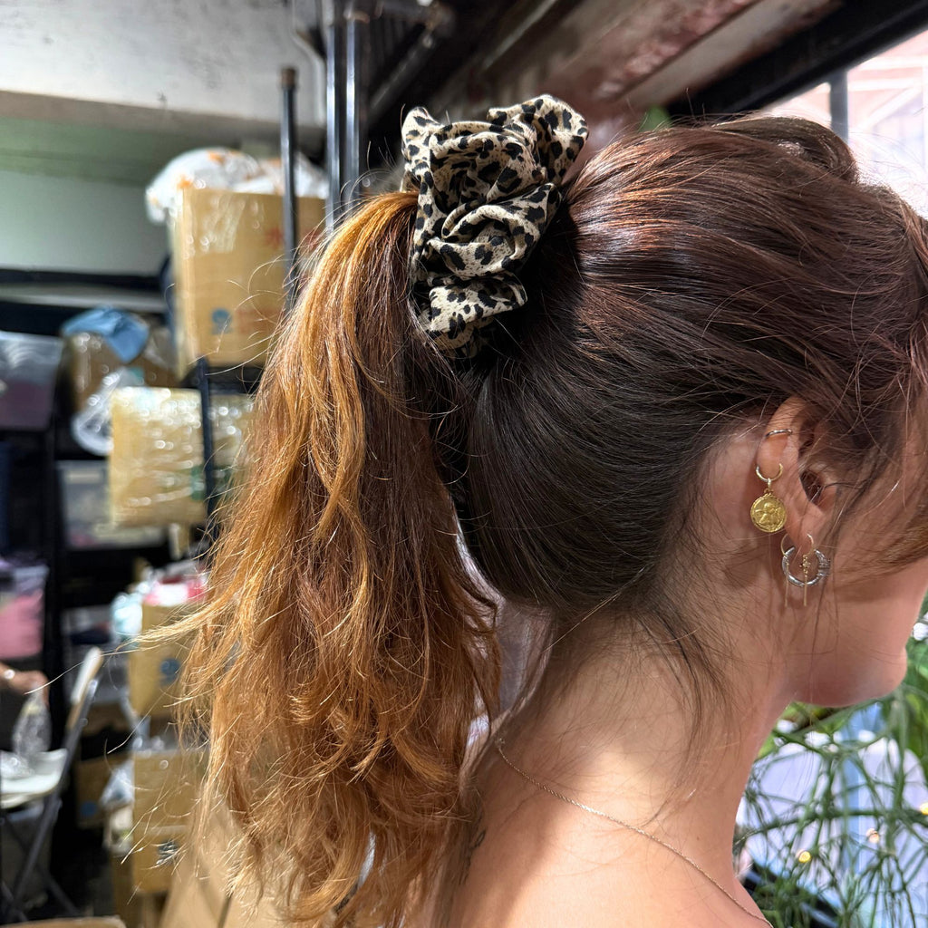 Oversized Soft Patterned Scrunchie – Multi print - comes as Single