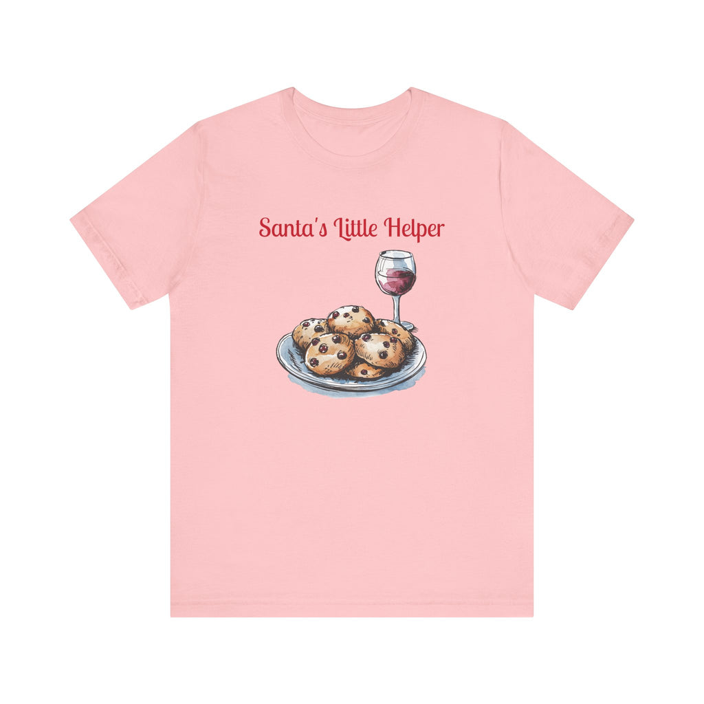 Santa’s Little Helper Cookies & Wine T-Shirt – Fun Christmas Tee for the Holidays