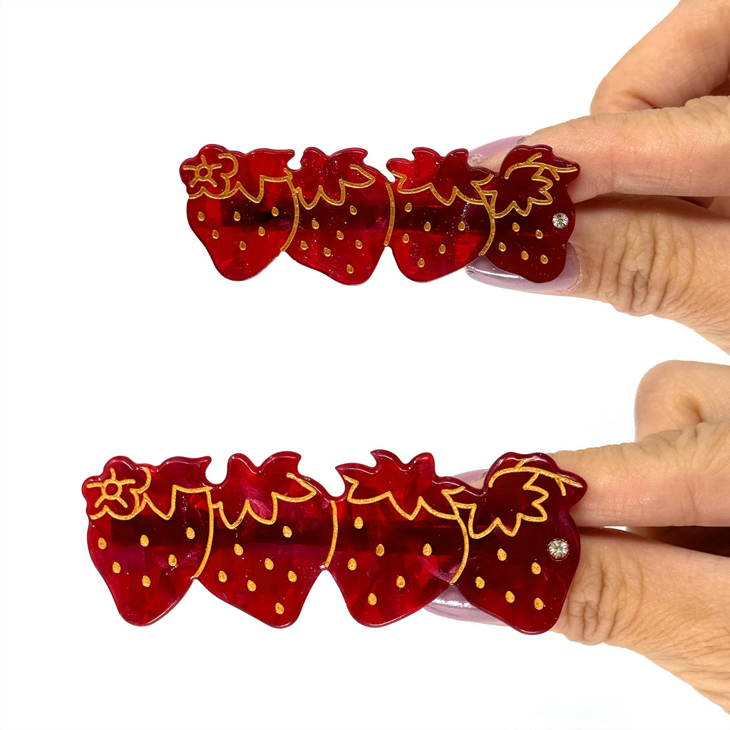 Strawberry 🍓 Hair Clips - Set of 2