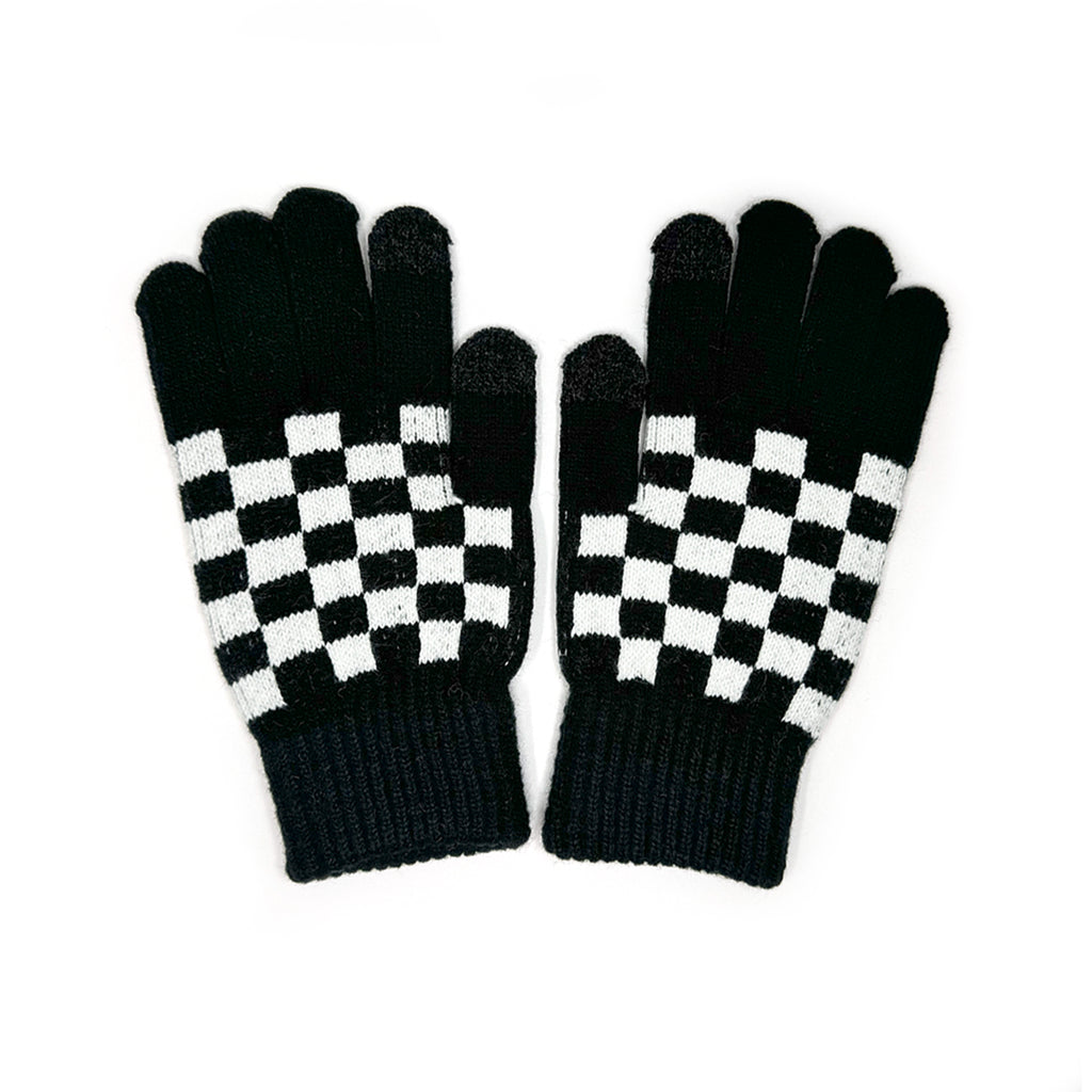 Cameron Checkerboard Touchscreen Gloves