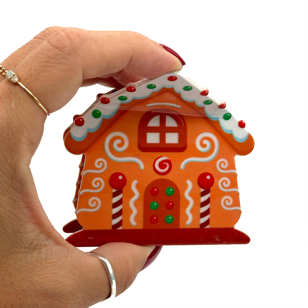 Gingerbread House Hair Claw