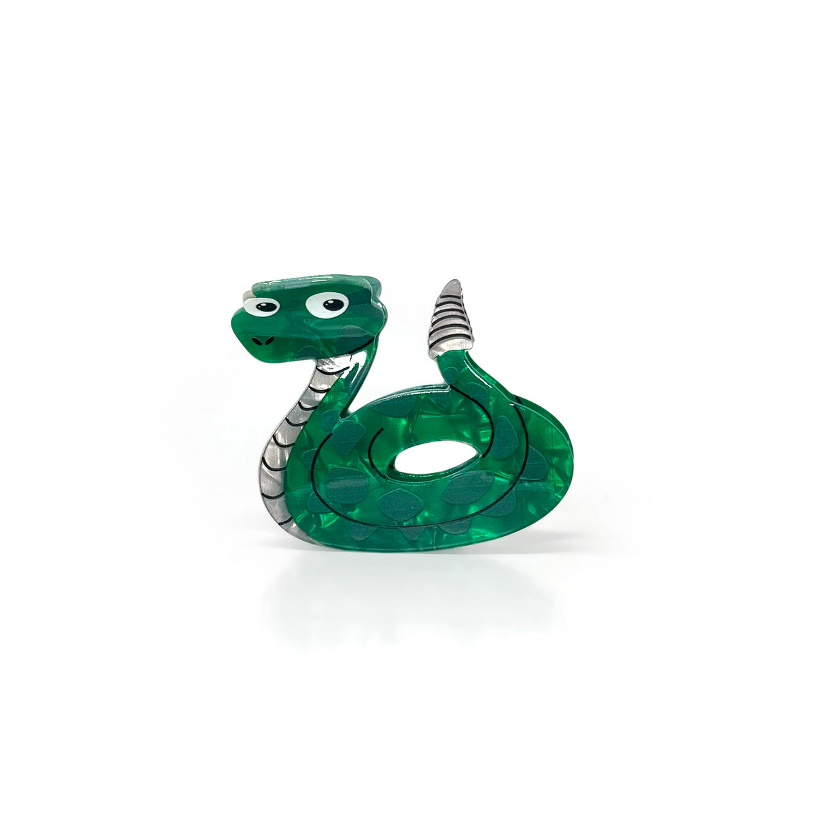 Snake Hair Claw Clip, Razzy Rattlesnake nature inspired | Rainbow ...