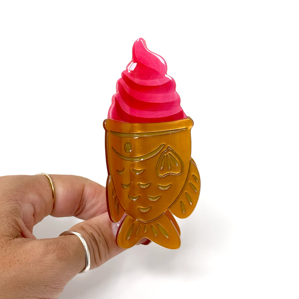 Taiyaki Soft Serve Hair Claw – Cute Ice Cream-Inspired Accessory | Fun Gift for Trendsetters