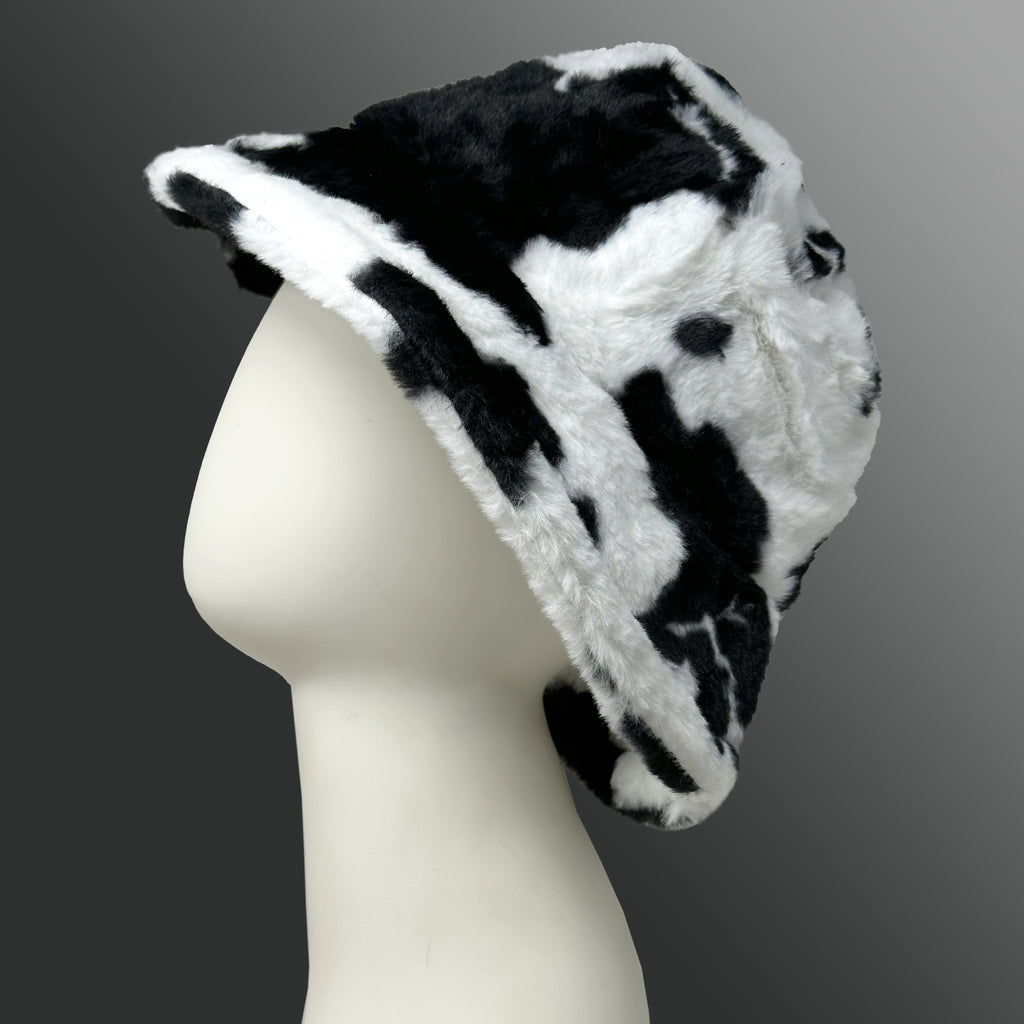Cow Plush Print Bucket Hat