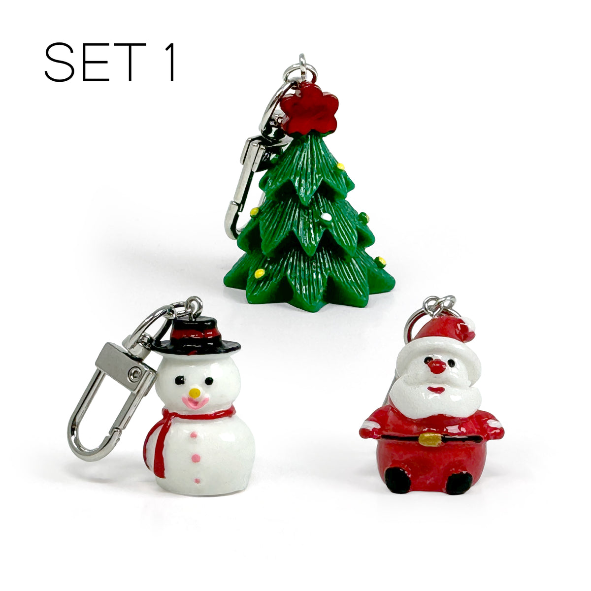 Festive Christmas Keychains & Bag Charms Set | Rainbow Unicorn Birthday ...