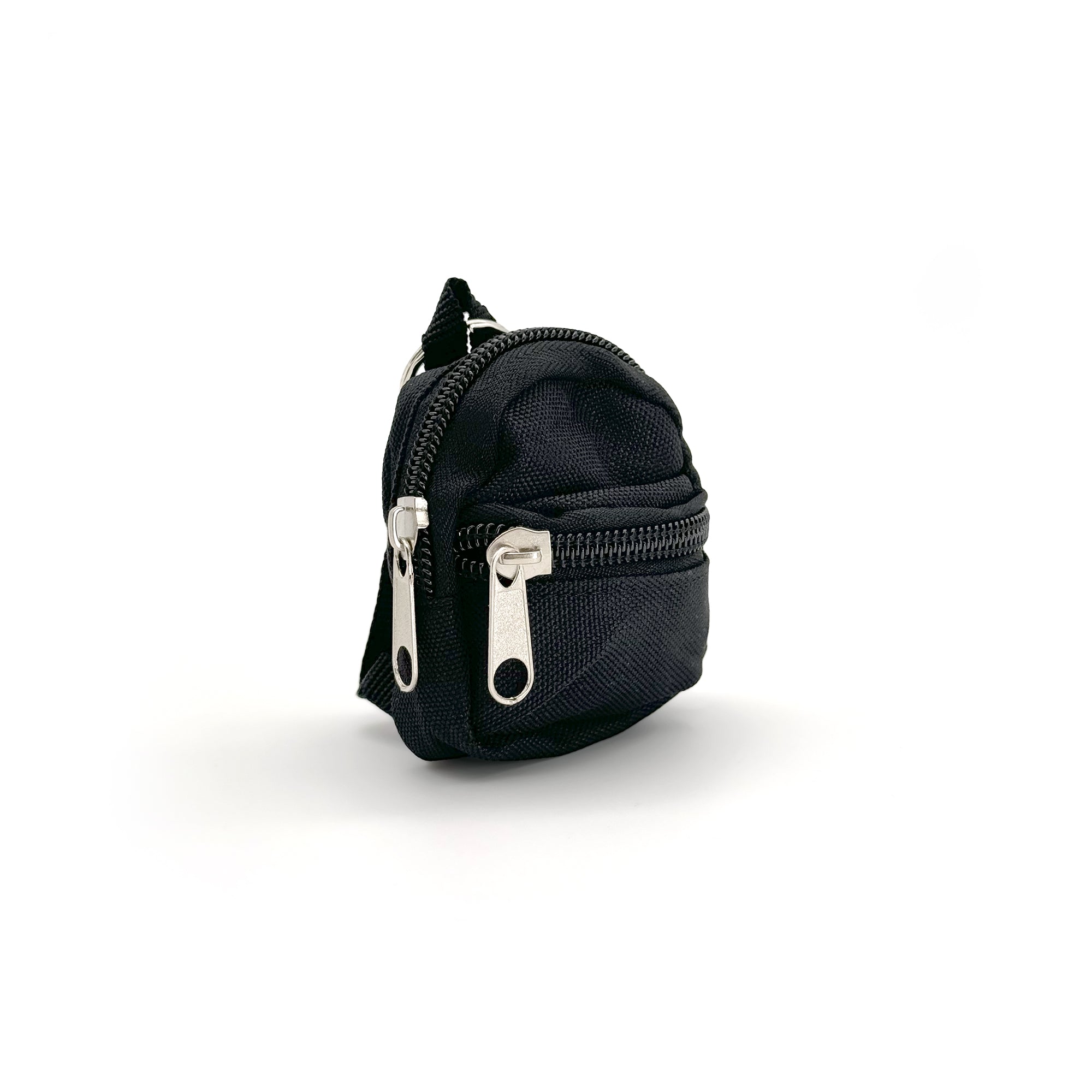black mini backpack coin keychain Mini Backpack Coin Purse Keychain – Doll-Size Retro Style