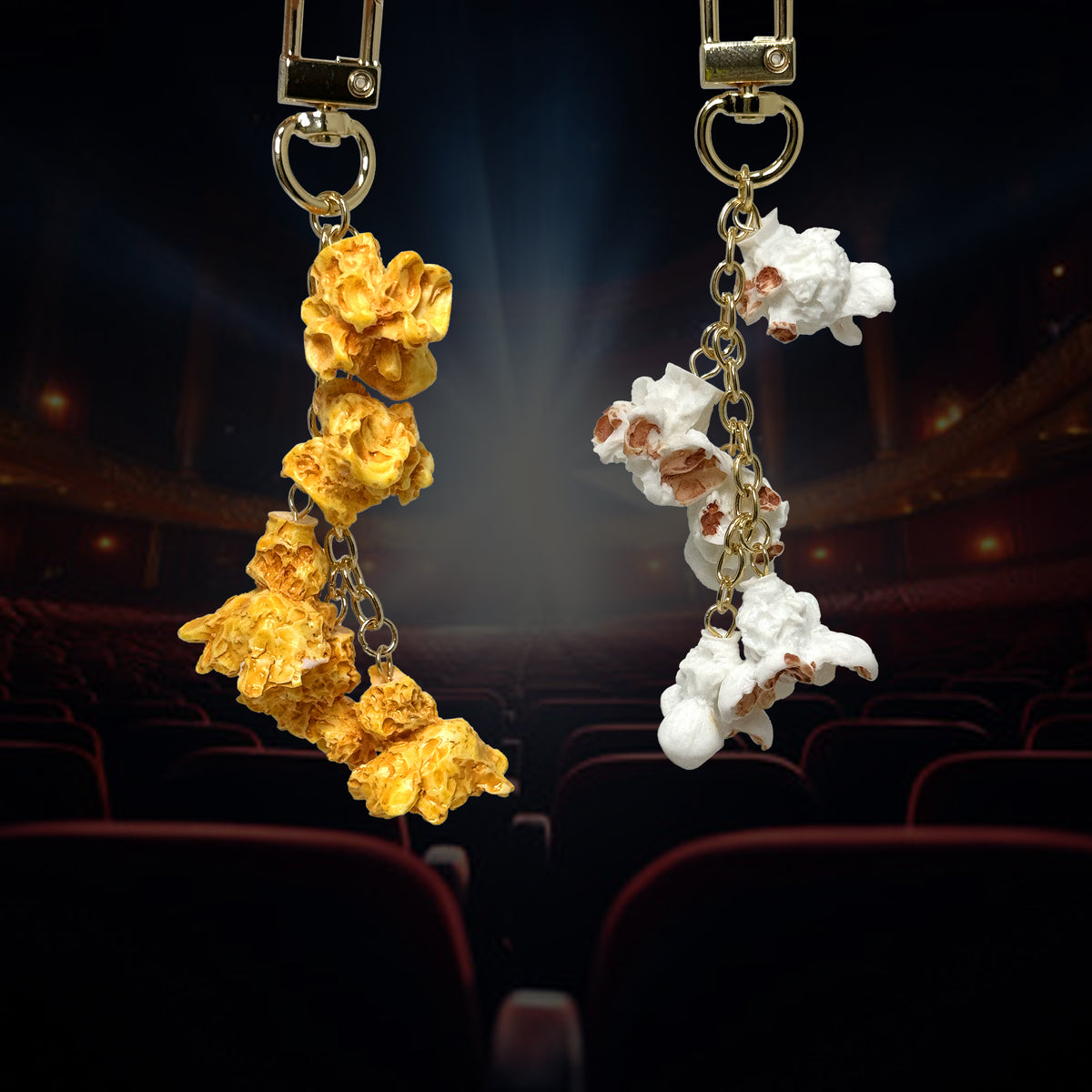 Realistic Popcorn Keychain – Cheddar or Classic Flavor | Rainbow ...