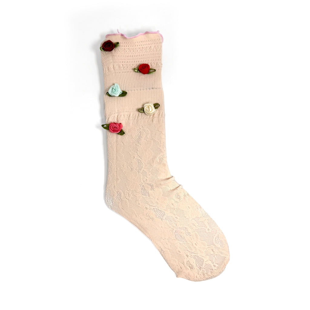 Briar Rose Socks – Cozy Floral Knit Socks for Fall & Winter | Perfect Gift for Her