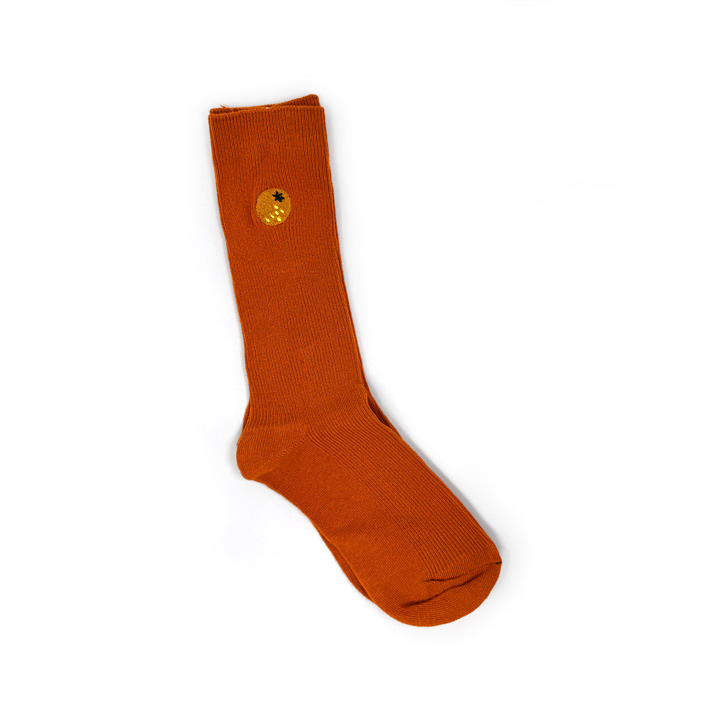 Catania Orange 🍊 Ribbed Socks