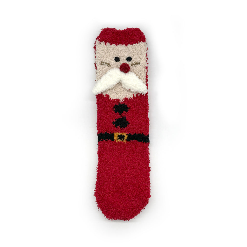 Festive Christmas-themed cozy socks for adults. Soft, warm, and perfect for holiday lounging or gifting. Fits sizes 7-10.