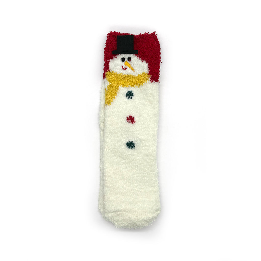 Festive Christmas-themed cozy socks for adults. Soft, warm, and perfect for holiday lounging or gifting. Fits sizes 7-10.